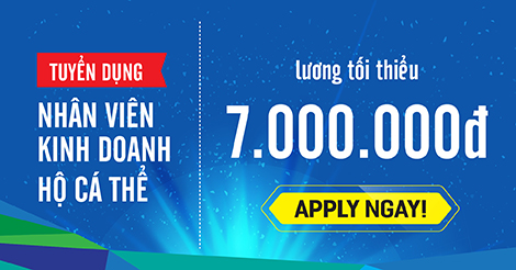 [HCM] Tuyển dụng Nhân viên kinh doanh Phần mềm cho khối Hộ Cá thể