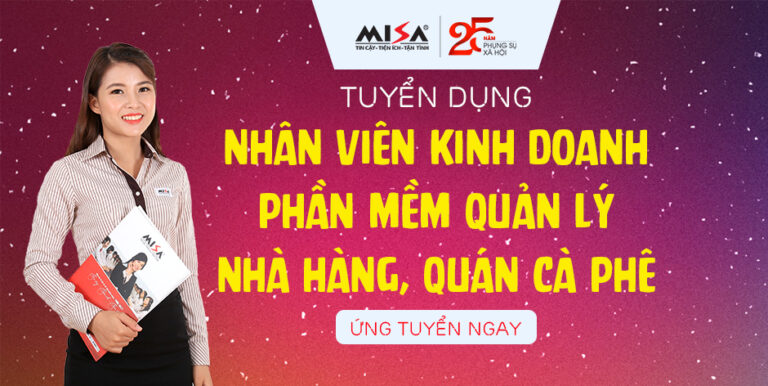 Tuyển dụng Nhân viên kinh doanh phần mềm quản lý nhà hàng, quán cafe