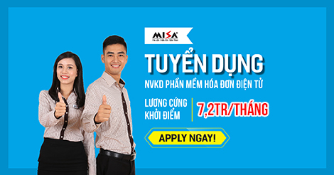 Tuyển dụng Nhân viên kinh doanh phầm mềm hóa đơn điện tử