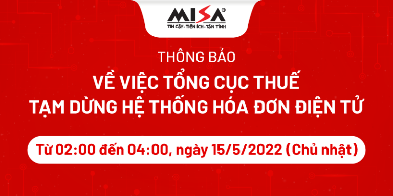 Thông báo khẩn về việc Tổng Cục Thuế thông báo tạm dừng hệ thống Hóa đơn điện tử